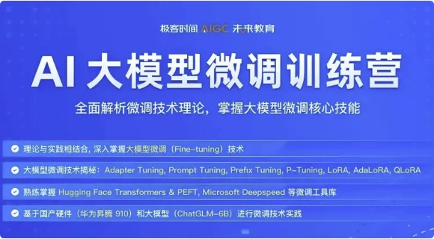 极客时间《彭靖田AI大模型微调训练营》-带课件-财仔梦想资源网