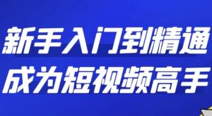 新手入门到精通成为短视频高手-财仔梦想资源网