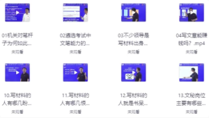 大笔杆子夏晓华写作系统课-财仔梦想资源网