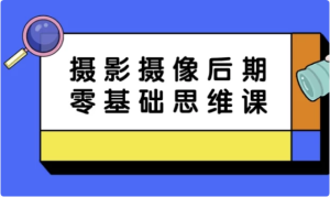 摄影摄像后期零基础思维课-财仔梦想资源网
