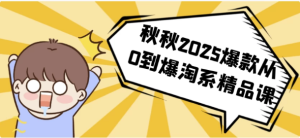 秋秋2025爆款从0到爆淘系精品课-财仔梦想资源网