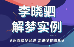 “解梦权威”李晓驷|12个真实梦境解读，走进潜意识真相-财仔梦想资源网