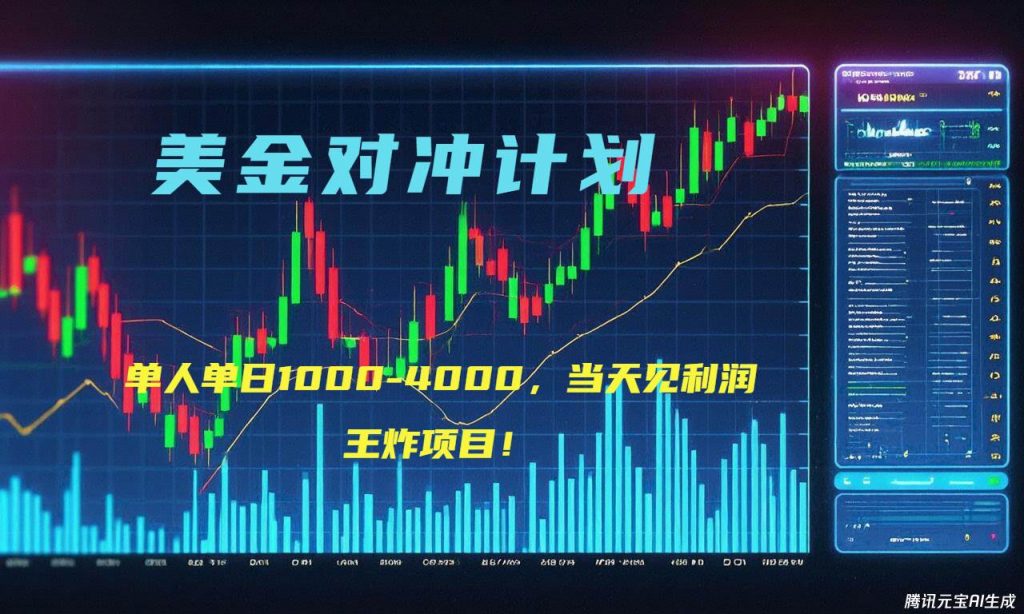 （15333期）2025年最暴力项目“美金先登计划”最新最强对冲战法，每日实际收益1K-4K-财仔梦想资源网