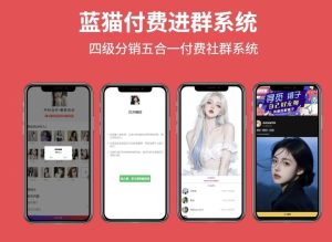 蓝猫进群系统公益版蓝猫付费进群系统五合一系统-财仔梦想资源网