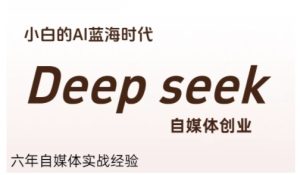 普通人利用Deepseek自媒体创业，零基础友好，小白的AI蓝海时代-财仔梦想资源网