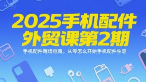 2025手机配件外贸课第2期，手机配件跨境电商，从零怎么开始手机配件生意-财仔梦想资源网