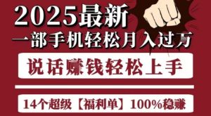 起航哥10个项目8个100%挣钱项目，2025最新一部手机轻松月入过W，简单轻松，无脑操作-财仔梦想资源网