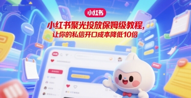 小红书聚光投放保姆级教程，让你的私信开口成本降低10倍-财仔梦想资源网