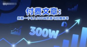 付费文章:拆解一个年入300W的喜马拉雅账号-财仔梦想资源网