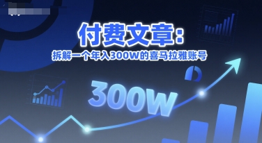 付费文章：拆解一个年入300W的喜马拉雅账号-财仔梦想资源网