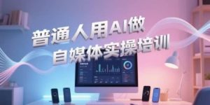 普通人用AI做自媒体实操培训，普通人一个人用ai做自媒体，视频制作、短视频引流、直播带货，轻松入门-财仔梦想资源网