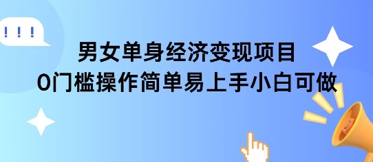 女单身经济项目变现周期长可复购率高日入1k+-财仔梦想资源网