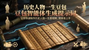 历史人物一生豆包智能体生成提示词，让你快速制作历史人物一生类视频，简单易上手-财仔梦想资源网