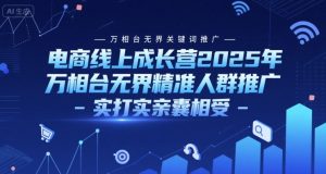 电商线上成长营2025年，万相台无界关键词推广-万相台无界精准人群推广-实打实亲囊相受-财仔梦想资源网
