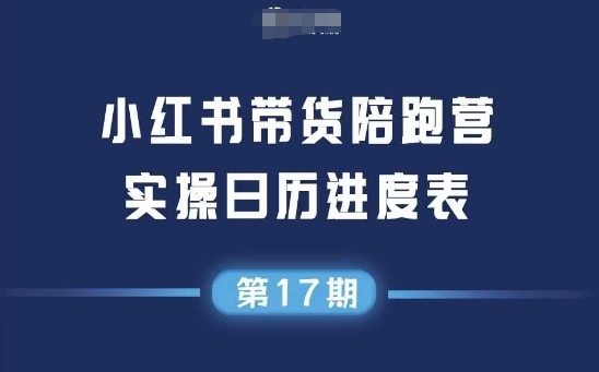 小红书第17期带货陪跑营，不囤货，无不直播，无不投流，通过选品+笔记内容+测品+笔记铺量+矩阵运营打爆款-财仔梦想资源网