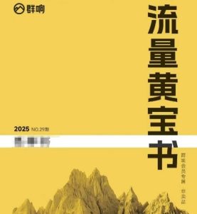 群响流量黄宝书25-29期，群响内部私享资料非卖品-财仔梦想资源网