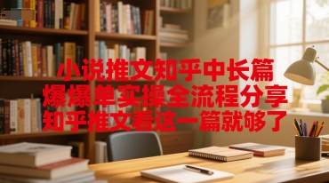 小说推文知乎中长篇爆单实操全流程分享，知乎推文看这一篇就够了-财仔梦想资源网