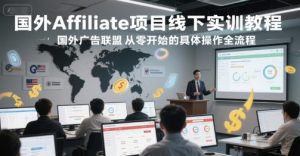 国外Affiliate项目线下实训教程，国外广告联盟从零开始的具体操作全流程-财仔梦想资源网