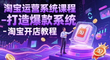 淘宝运营系统课程-打造爆款系统-淘宝开店教程-财仔梦想资源网