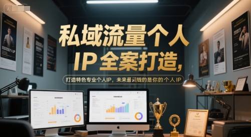 私域流量个人IP全案打造，打造特色专业个人IP，未来最值钱的是你的个人IP-财仔梦想资源网