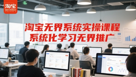 淘宝无界系统实操课程，系统化学习无界推广-财仔梦想资源网