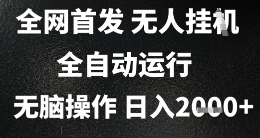 2025首发无人挂G项目，日入2k+，全自动运行，无脑操作，长期稳定小白可玩【揭秘】-财仔梦想资源网