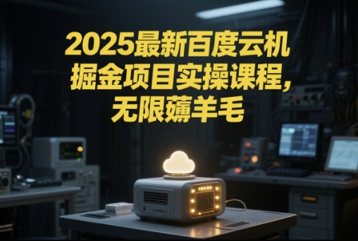 2025最新百度云机掘金项目实操课程单窗口保底5-10元月收益单窗口150+【揭秘】-财仔梦想资源网