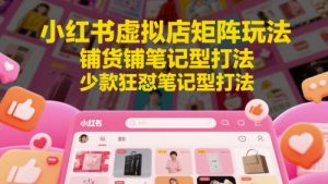 小红书虚拟店矩阵玩法，铺货铺笔记型打法，少款狂怼笔记型打法（更新）-财仔梦想资源网