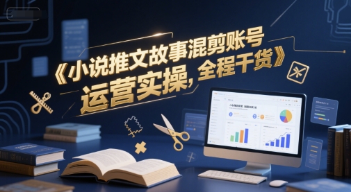 小说推文故事混剪账号运营实操，全程干货-财仔梦想资源网