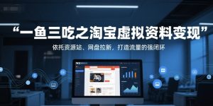 一鱼三吃之淘宝虚拟资料变现，依托资源站、网盘拉新，打造流量的强闭环-财仔梦想资源网