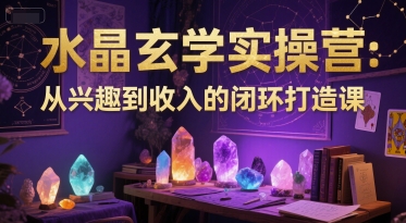 水晶玄学实操营：从兴趣到收入的闭环打造课-财仔梦想资源网