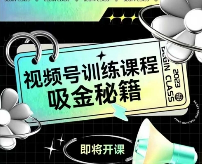 如何做好视频号，视频号训练课程，吸金秘籍-财仔梦想资源网