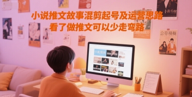 小说推文故事混剪起号及运营思路，看了做推文可以少走弯路-财仔梦想资源网