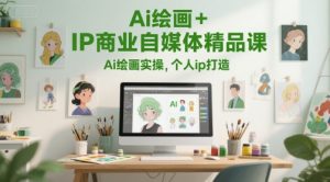 Ai绘画+IP商业自媒体精品课，Ai绘画实操，个人ip打造-财仔梦想资源网