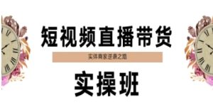 短视频直播带货实操班，实体商家逆袭之路-财仔梦想资源网