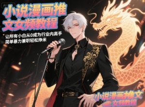 小说漫画推文女频教程，让所有小白从0成为行业内高手，简单暴力兼职轻松挣米-财仔梦想资源网