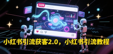 小红书引流获客2.0，小红书引流教程-财仔梦想资源网