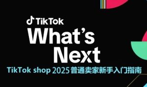 TikTokshop2025普通卖家新手入门指南，助新手快速掌握从0到1的跨境电商运营逻辑-财仔梦想资源网