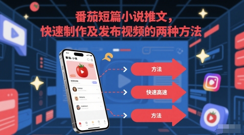 番茄短篇小说推文，快速制作及发布视频的两种方法-财仔梦想资源网