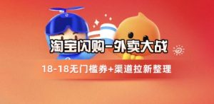 淘宝闪购项目_外卖大战升级，拉新渠道整理+完整打法拆解-财仔梦想资源网