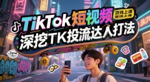 TikTok短视频带货线上课，深挖TK投流达人打法-财仔梦想资源网