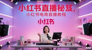 小红书直播秘笈，小红书电商直播教程-财仔梦想资源网