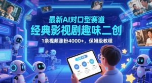 最新AI对口型赛道，经典影视剧趣味二创，1条视频涨粉4000+，保姆级教程-财仔梦想资源网