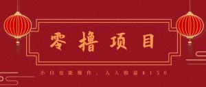 分享一个零撸项目，超简单副业小白必看，人人收益¥150(附渠道)-财仔梦想资源网