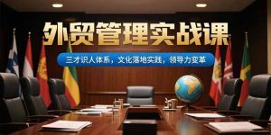外贸管理实战课，三才识人体系，文化落地实践，领导力变革-财仔梦想资源网