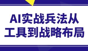 AI实战兵法从工具到战略布局-财仔梦想资源网