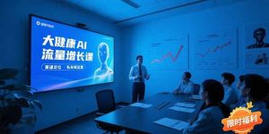 大健康AI流量增长课8.0，赛道定位方法论，AI数字人内容生产，私域转化运营-财仔梦想资源网