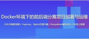 Docker环境下的企业级前后端分离项目部署与运维–带源码课件-财仔梦想资源网