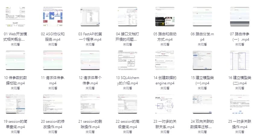 【马士兵教育】速度最快的异步框架FastAPI–带源码课件-财仔梦想资源网