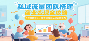 私域流量团队搭建商业变现全攻略，9大模块核心，掌握规模化私域运营能力-财仔梦想资源网